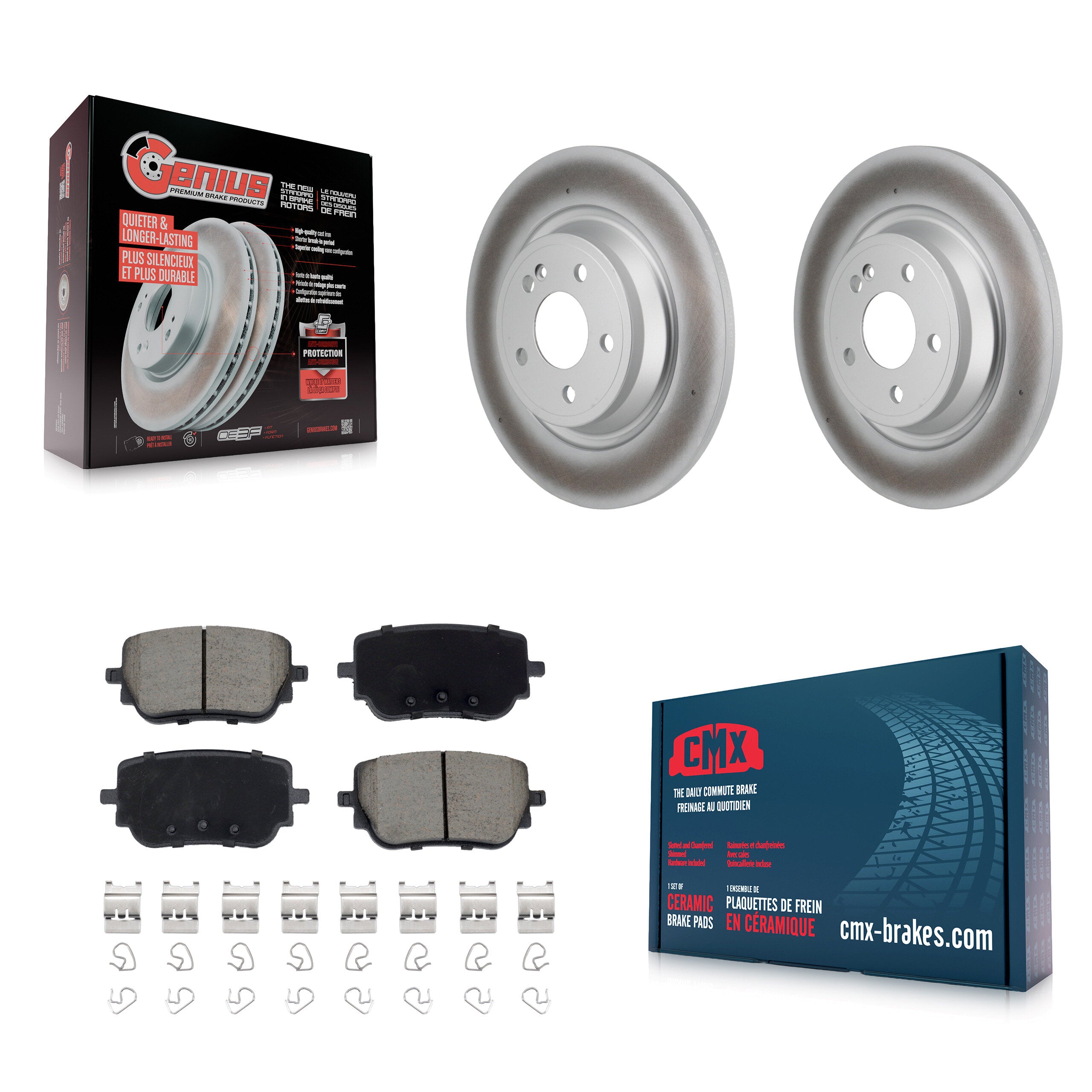 Rear Coated Disc Brake Rotors Ceramic Pad Kit For Mercedes-Benz GLB250 GLA250 EQB 350 300 KGC-102818