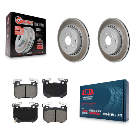 Rear Coated Disc Brake Rotors And Ceramic Pads Kit For Genesis G70 Kia Stinger KGC-102824