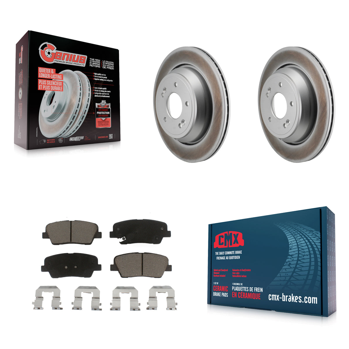 Rear Coated Disc Brake Rotors And Ceramic Pads Kit For Hyundai Equus Kia K900 KGC-102827