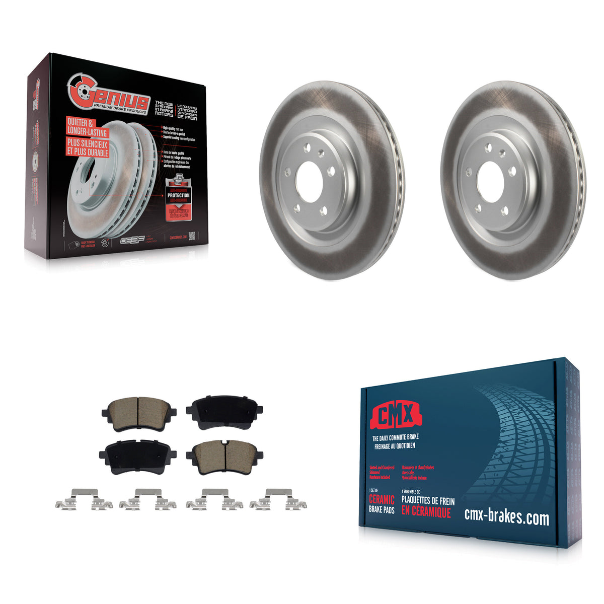 Rear Coat Brake Rotors Ceramic Pad Kit For Audi Q5 Sportback A5 A4 Quattro S5 SQ5 allroad KGC-102835