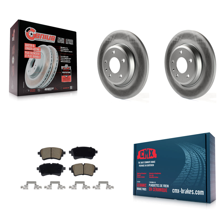 Rear Coated Disc Brake Rotors And Ceramic Pads Kit For Audi A4 Quattro A5 Sportback KGC-102836