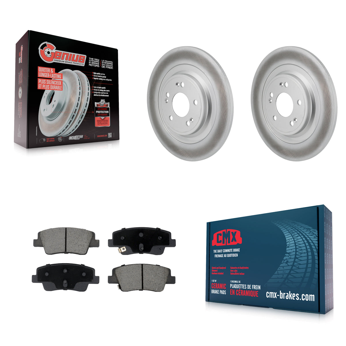 Rear Coat Brake Rotor Ceramic Pad Kit For Hyundai Ioniq 5 Genesis Kia EV6 GV70 6 GV60 G80 KGC-102838