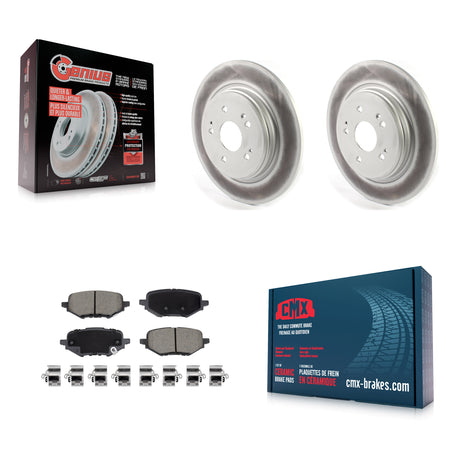 Rear Coated Disc Brake Rotors And Ceramic Pads Kit For Honda HR-V Clarity KGC-102844