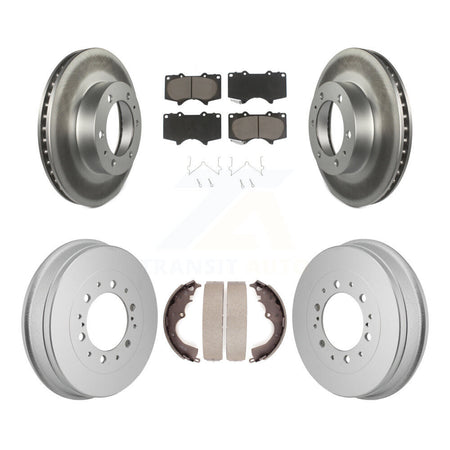 Front Rear Coated Disc Brake Rotors Ceramic Pads And Drum Kit For Toyota Tacoma KGC-102864