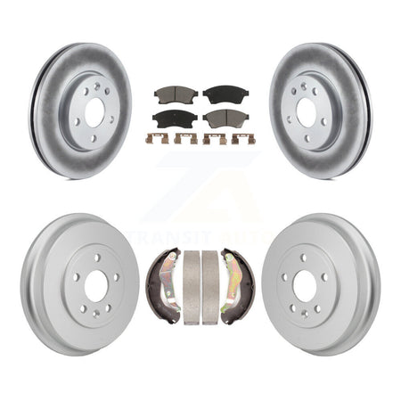 Front Rear Coated Disc Brake Rotors Ceramic Pads And Drum Kit For Chevrolet Sonic KGC-102868