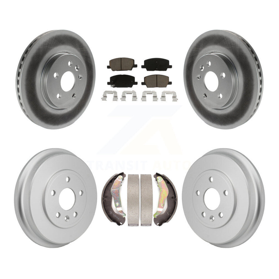 Front Rear Coated Disc Brake Rotors Ceramic Pads And Drum Kit For Chevrolet Trax KGC-102870
