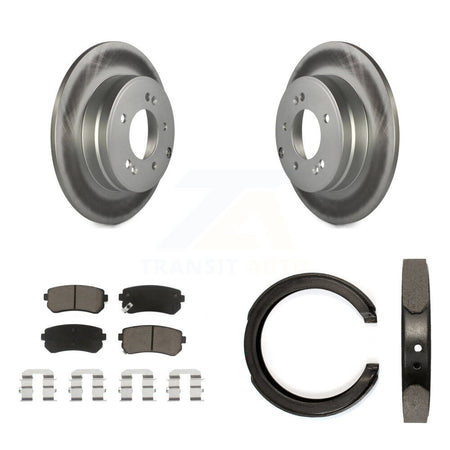 Rear Disc Coated Rotors Ceramic Pads And Parking Shoes Kit For Hyundai Tucson Sonata Kia KGC-102929