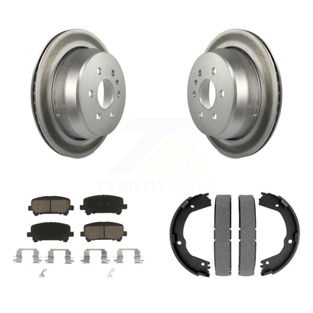 Rear Disc Coated Rotors Ceramic Pads Parking Shoes Kit For Chevrolet Colorado GMC Canyon KGC-102945