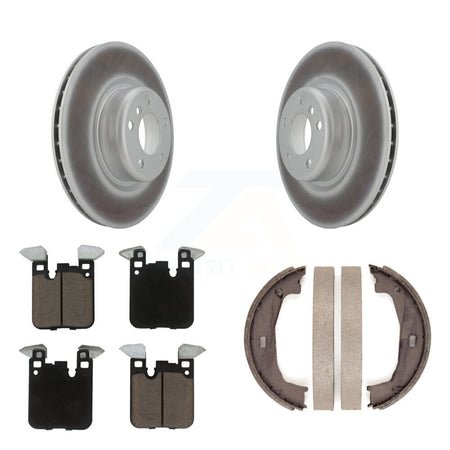 Rear Disc Coated Rotors Ceramic Pads Parking Shoes Kit For BMW 230i xDrive 228i 328i 428i KGC-102967