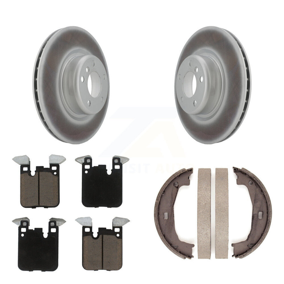 Rear Disc Coated Rotors Ceramic Pads Parking Shoes Kit For BMW 230i xDrive 228i 328i 428i KGC-102967