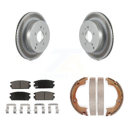 Rear Disc Coated Rotors Ceramic Pads Parking Shoes Kit For Chevrolet Equinox Pontiac Vue KGC-103074