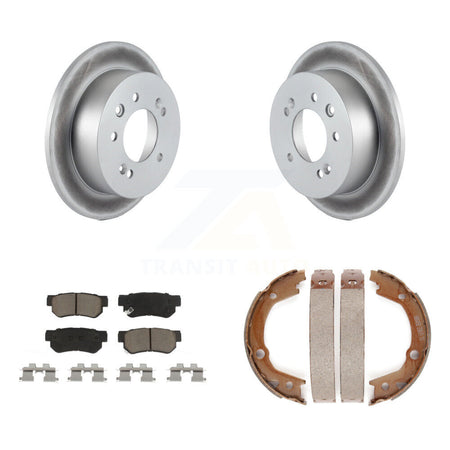 Rear Disc Coated Rotors Ceramic Pads And Parking Brake Shoes Kit For Hyundai Elantra KGC-103076