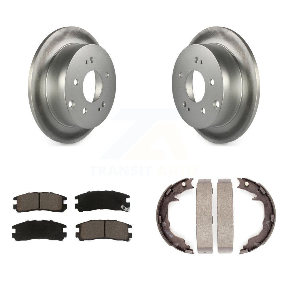 Rear Disc Coated Rotors Ceramic Pads And Parking Shoes Kit For Mitsubishi Eclipse Galant KGC-103103