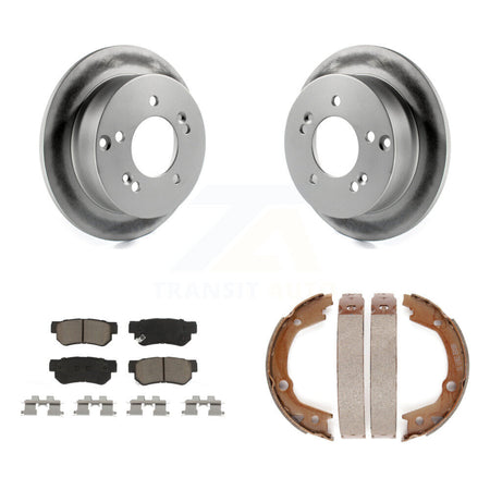 Rear Disc Coated Rotors Ceramic Pads & Parking Shoes Kit For Hyundai Tucson Kia Sportage KGC-103115
