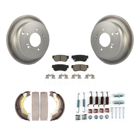 Rear Disc Coated Rotors Ceramic Pads Parking Shoes And Hardware Kit For Hyundai Santa Fe KGC-103494
