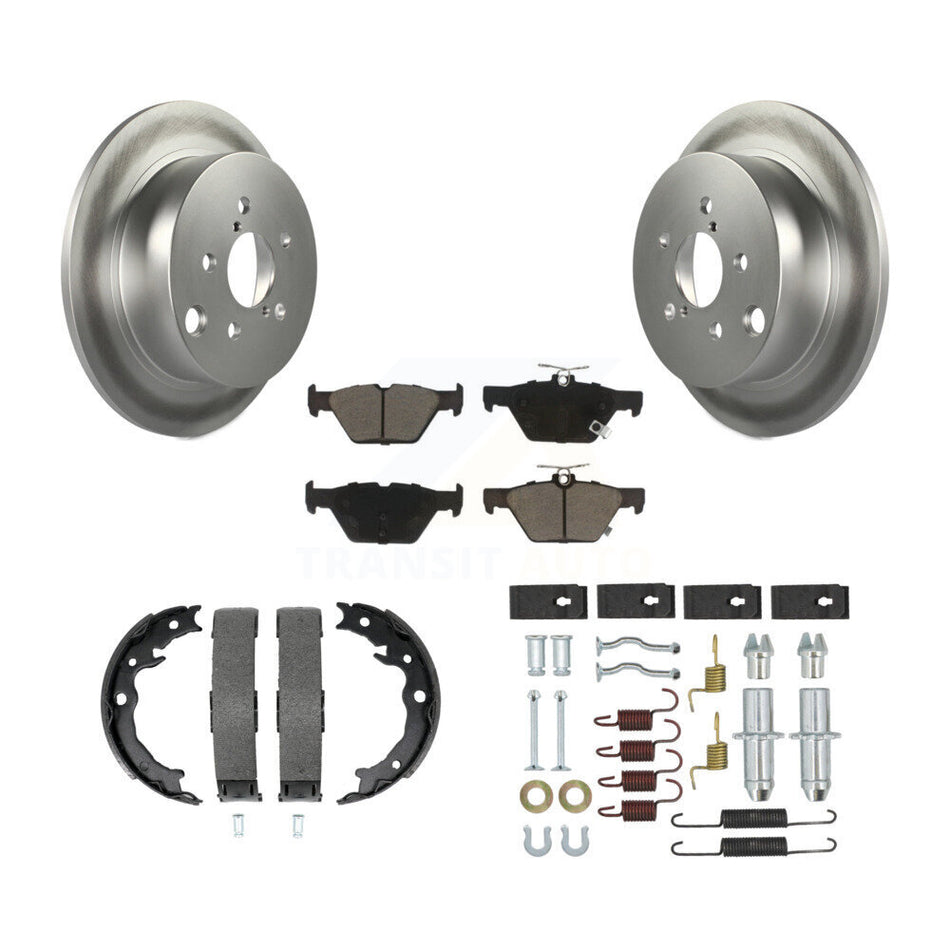 Rear Disc Coated Rotors Ceramic Pads Parking Shoes And Hardware Kit For Subaru Crosstrek KGC-103544