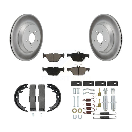 Rear Disc Coated Rotors Ceramic Pads Parking Shoes And Hardware Kit For Subaru Crosstrek KGC-103545