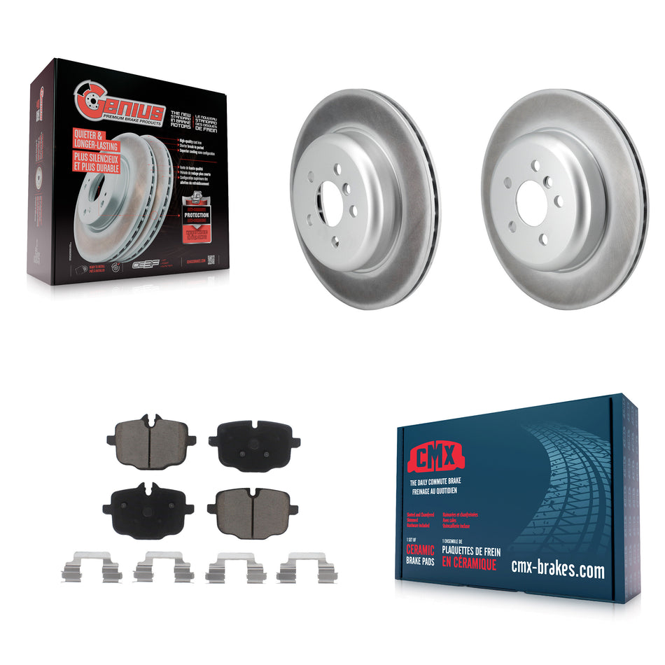 Rear Coat Brake Rotors Ceramic Pad Kit For BMW 540i xDrive With 330mm Diameter Rotor KGC-103578