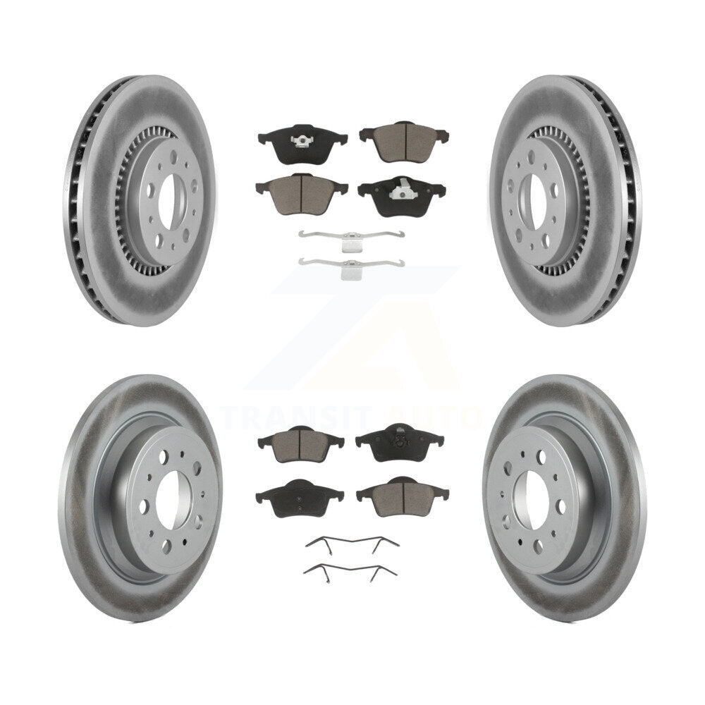Front Rear Coat Brake Rotor Ceramic Pad Kit For Volvo S60 With 305mm Diameter KGC-103588
