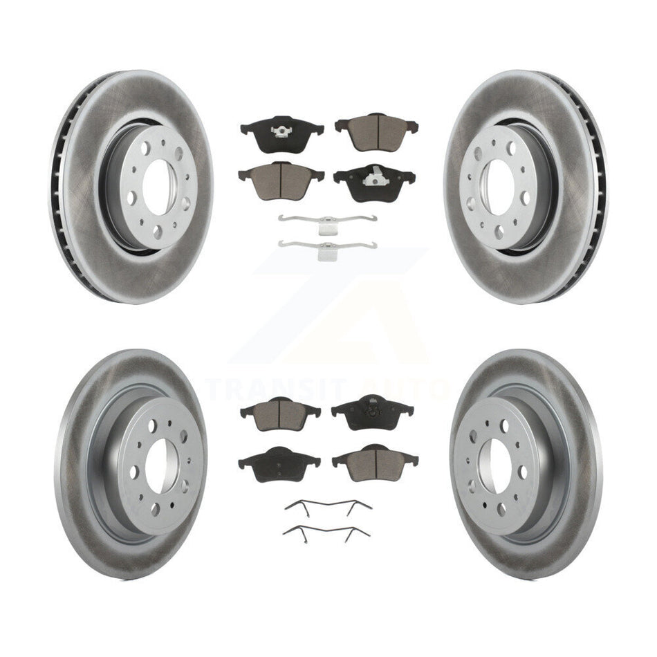 Front Rear Coat Brake Rotor Ceramic Pad Kit For Volvo S60 With 286mm Diameter KGC-103589