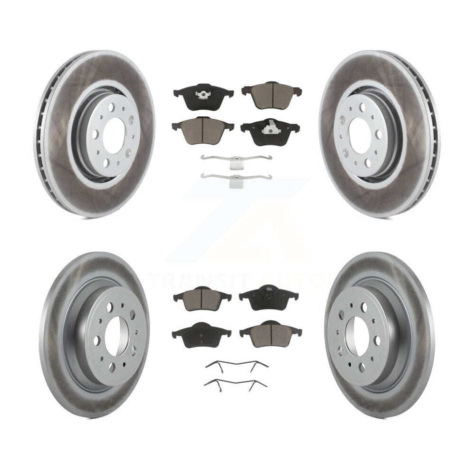 Front Rear Coat Brake Rotor Ceramic Pad Kit For Volvo S60 With 316mm Diameter KGC-103590