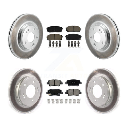 Front Rear Coat Brake Rotor Ceramic Pad Kit For Hyundai Elantra With Manual Parking KGC-103593