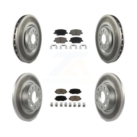 Front Rear Coat Brake Rotor Ceramic Pad Kit For Dodge Hornet Without Red Painted Calipers KGC-103596