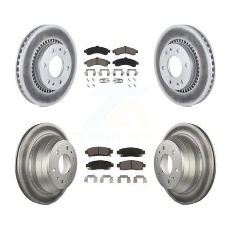 Front Rear Coat Brake Rotors Ceramic Pad Kit For 2006 Isuzu Ascender With 3rd Row Seating KGC-103598