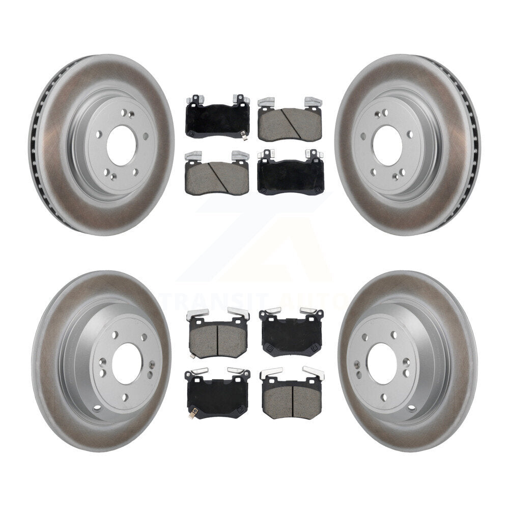 Front Rear Coat Brake Rotors Ceramic Pad Kit For 2023 Genesis G70 2.0L With Brembo Brakes KGC-103608