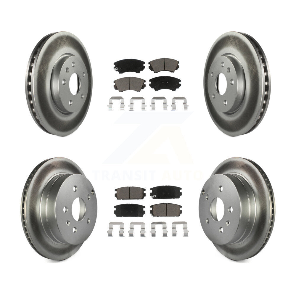 Front Rear Coated Disc Brake Rotors And Ceramic Pads Kit For GMC Terrain KGC-103620