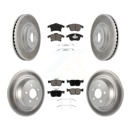 Front Rear Coated Brake Rotors Ceramic Pad Kit For 2019-2020 Ford Police Responder Hybrid KGC-103624