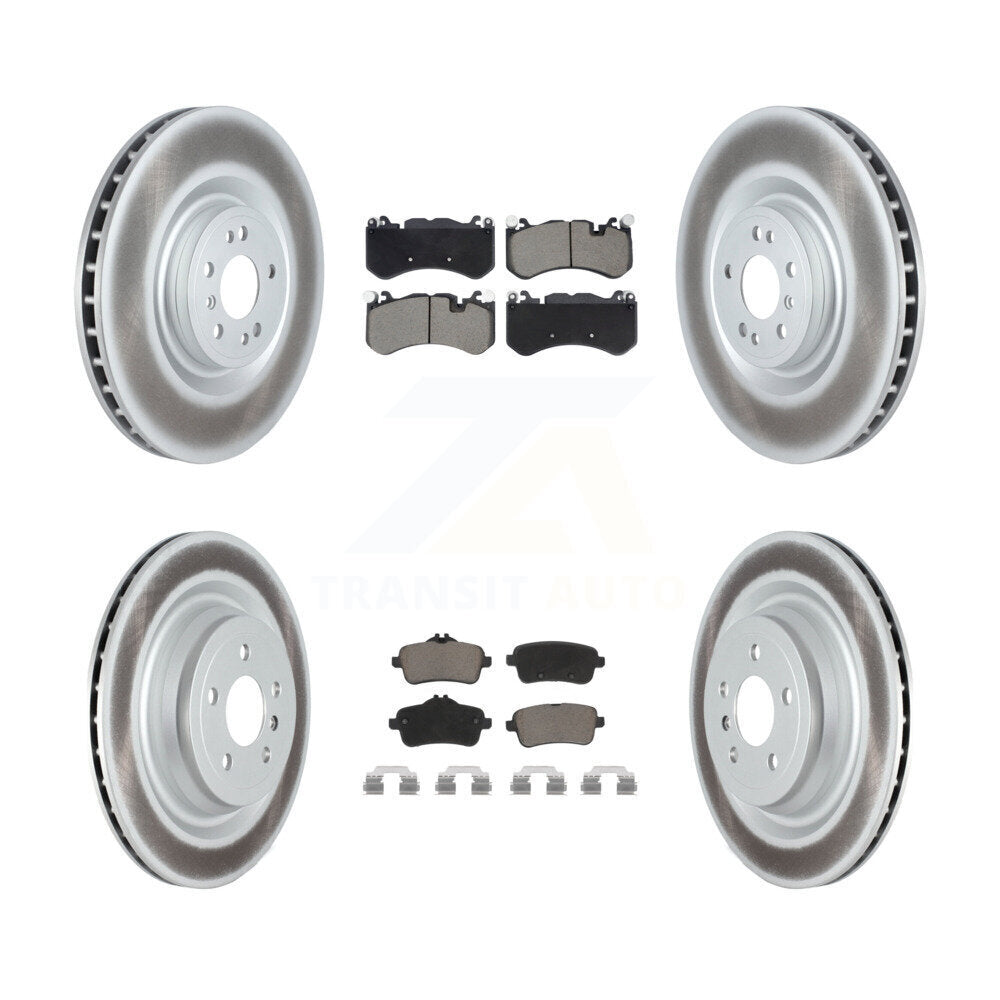 Front Rear Coated Disc Brake Rotors And Ceramic Pads Kit For Mercedes-Benz ML63 AMG KGC-103625