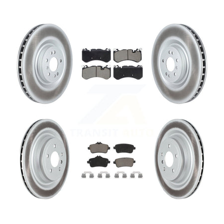 Front Rear Coated Disc Brake Rotors And Ceramic Pads Kit For Mercedes-Benz ML63 AMG KGC-103625