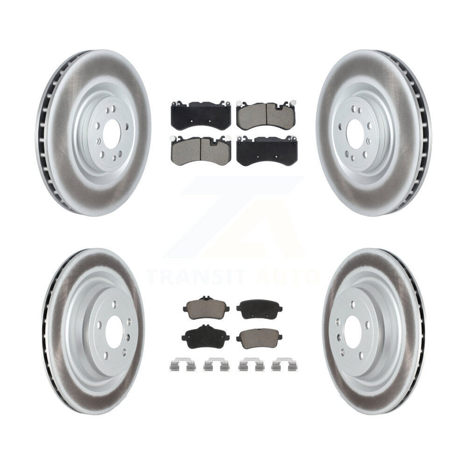Front Rear Coated Disc Brake Rotors And Ceramic Pads Kit For Mercedes-Benz ML63 AMG KGC-103625