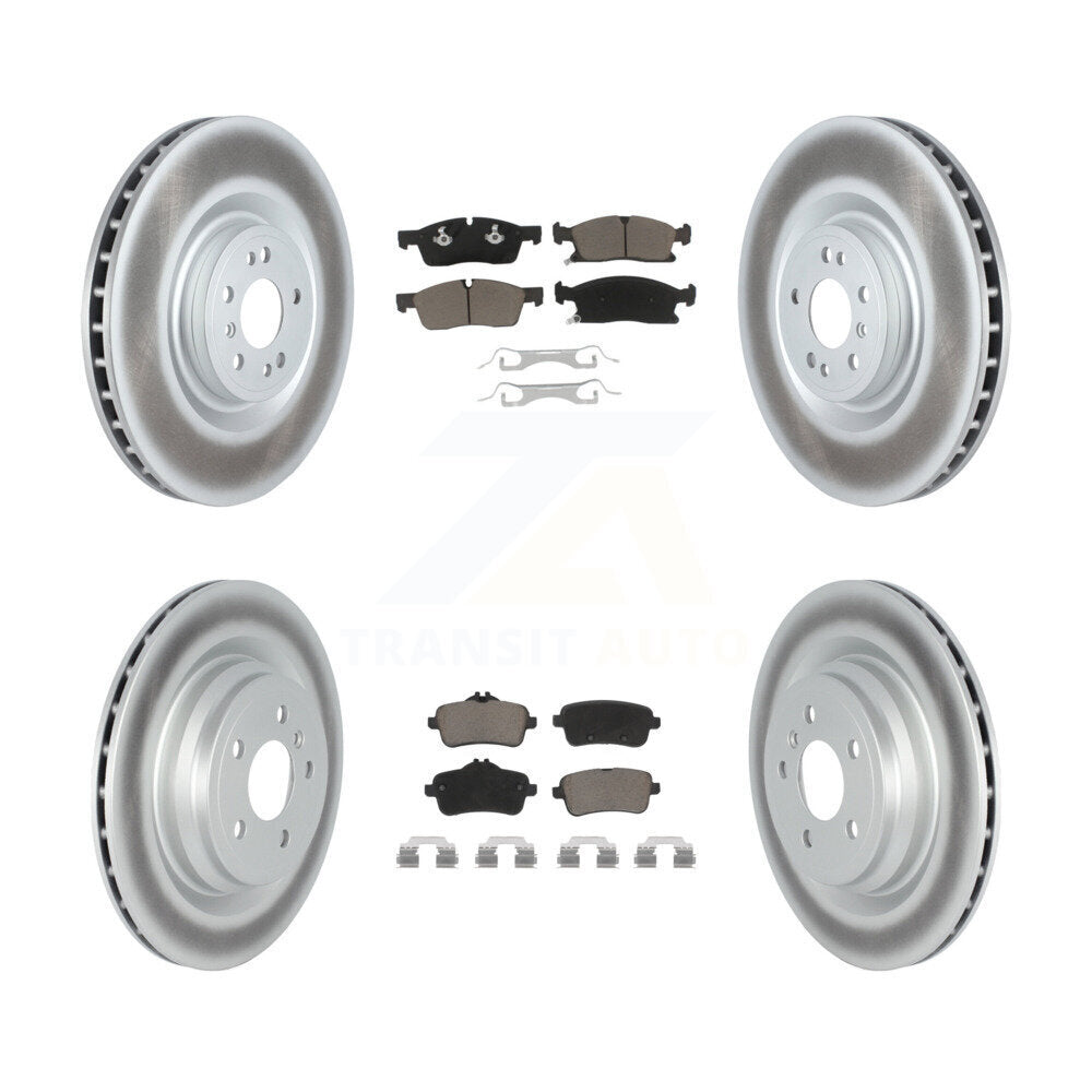 Front Rear Coat Brake Rotors Ceramic Pad Kit For 19 Mercedes-Benz GLE400 With AMG Package KGC-103627