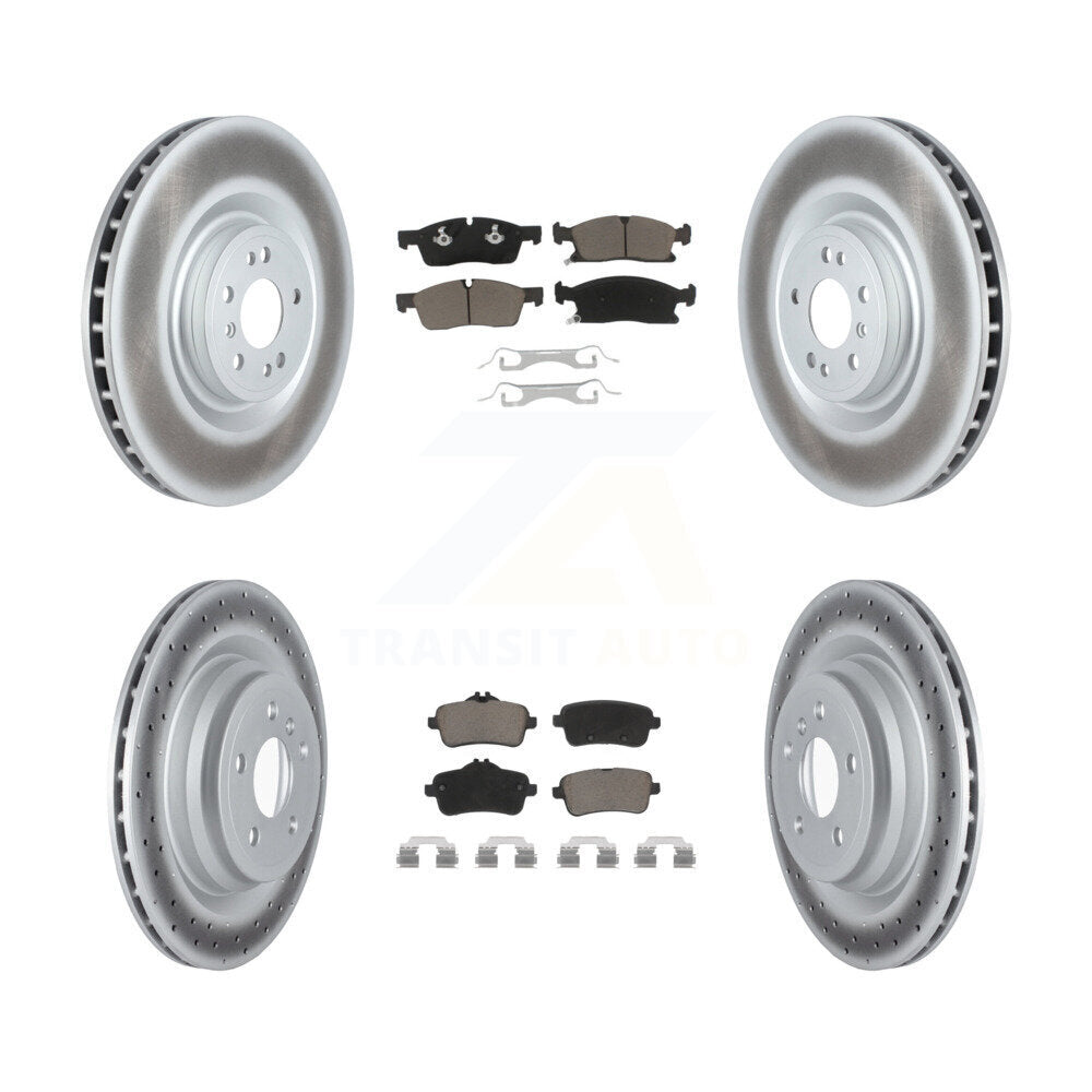 Front Rear Coat Brake Rotors Ceramic Pad Kit For 19 Mercedes-Benz GLE400 With AMG Package KGC-103628
