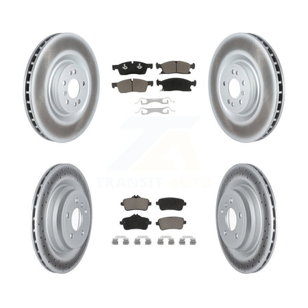 Front Rear Coat Brake Rotors Ceramic Pad Kit For 19 Mercedes-Benz GLE400 With AMG Package KGC-103628