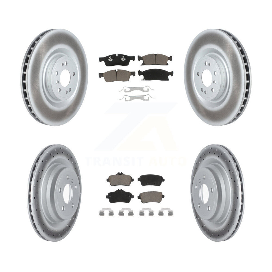 Front Rear Coat Brake Rotors Ceramic Pad Kit For 19 Mercedes-Benz GLE400 With AMG Package KGC-103628