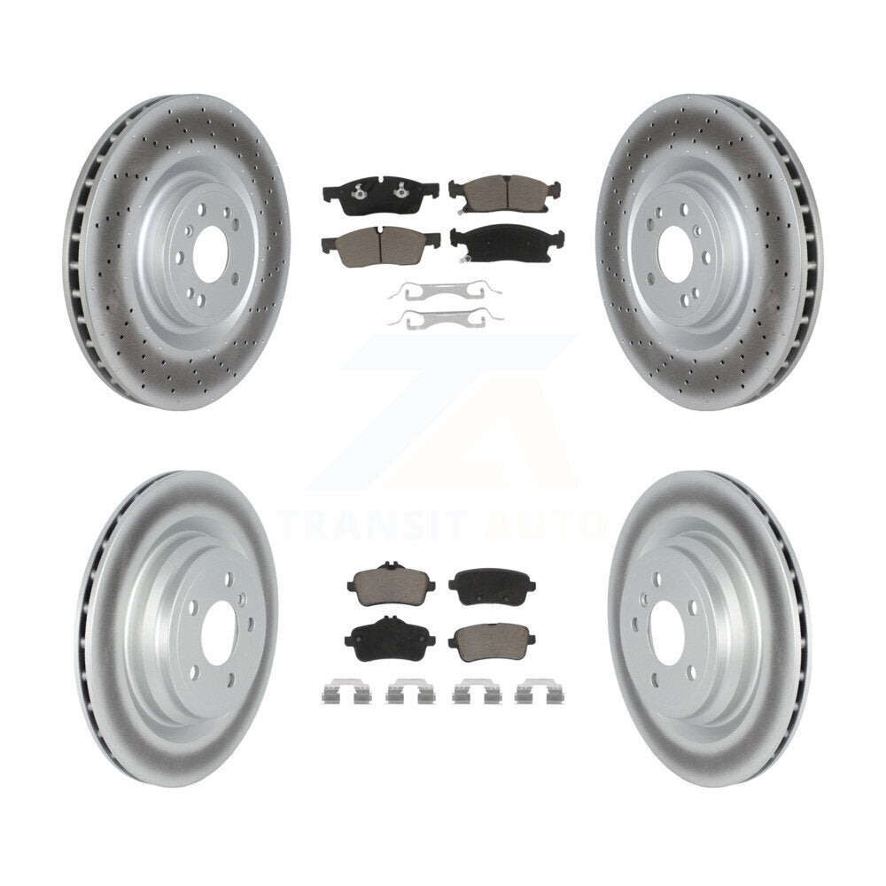Front Rear Coat Brake Rotors Ceramic Pad Kit For 19 Mercedes-Benz GLE400 With AMG Package KGC-103629