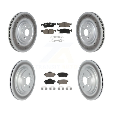 Front Rear Coat Brake Rotors Ceramic Pad Kit For 19 Mercedes-Benz GLE400 With AMG Package KGC-103629