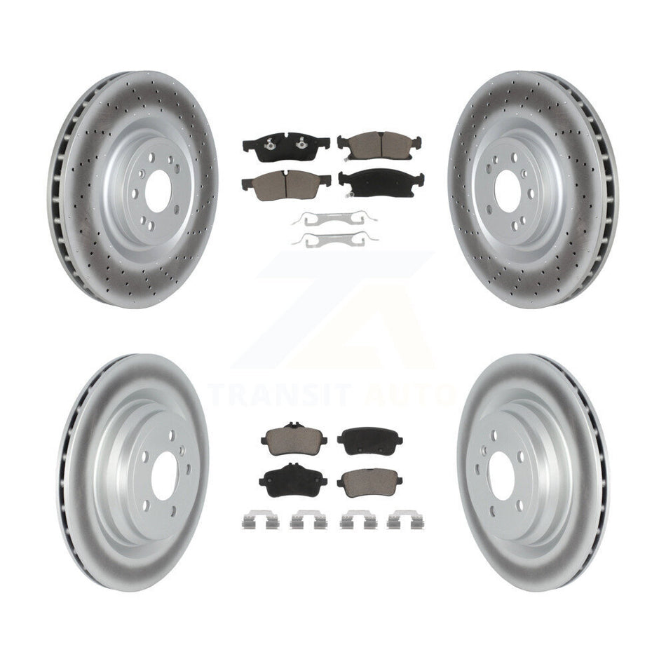 Front Rear Coat Brake Rotors Ceramic Pad Kit For 19 Mercedes-Benz GLE400 With AMG Package KGC-103629