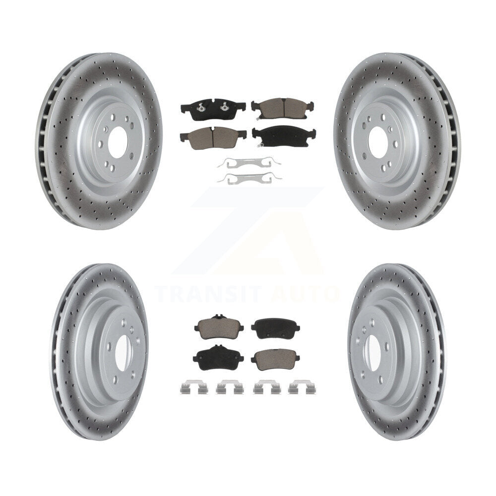 Front Rear Coat Brake Rotors Ceramic Pad Kit For 19 Mercedes-Benz GLE400 With AMG Package KGC-103630