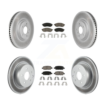 Front Rear Coat Brake Rotors Ceramic Pad Kit For 09-13 INFINITI G37 Without Brembo Brakes KGC-103634