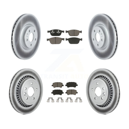 Front Rear Coated Brake Rotors Ceramic Pad Kit For 2016 Volvo XC60 To Chassis VIN #785803 KGC-103637