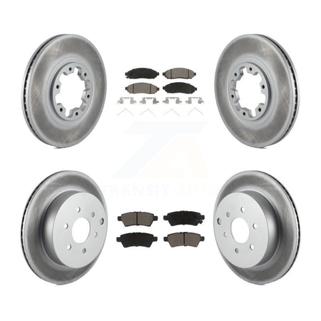 Front Rear Coated Disc Brake Rotors Ceramic Pad Kit For 2004 Nissan Pathfinder From 08 04 KGC-103639