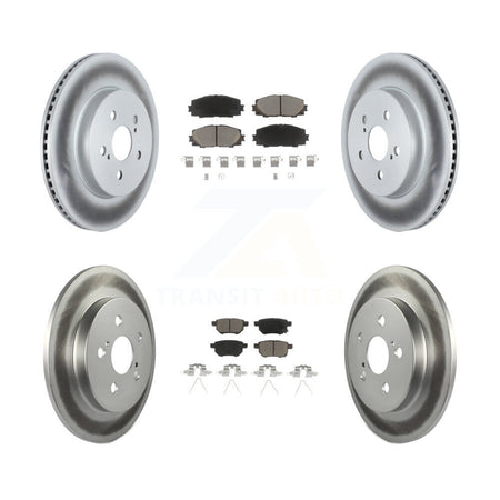 Front Rear Coated Disc Brake Rotor Ceramic Pad Kit For 2019 Toyota Prius Prime From 05 19 KGC-103641