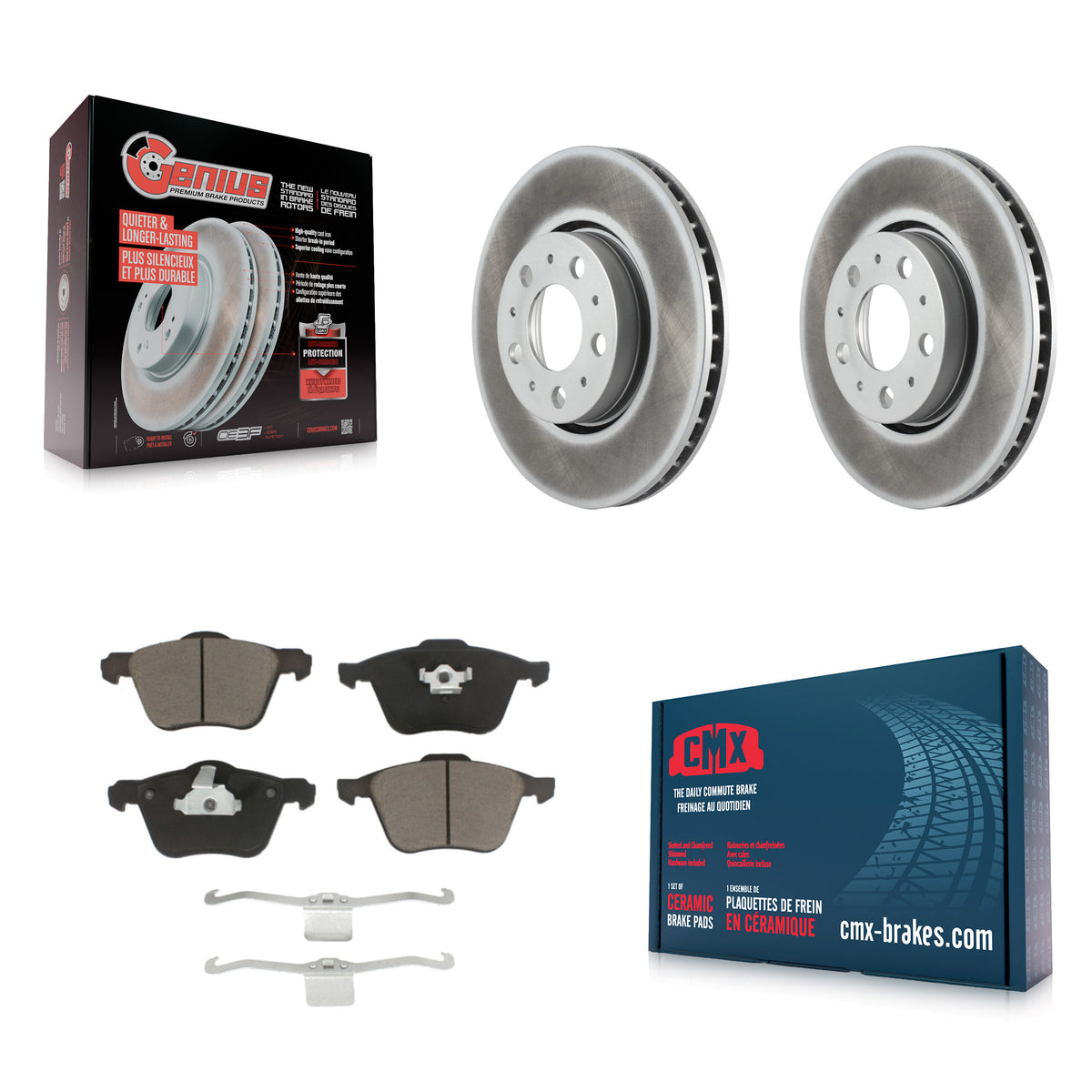 Front Coat Brake Rotor Ceramic Pad Kit For Volvo S60 2.5T With 286mm Diameter KGC-103657