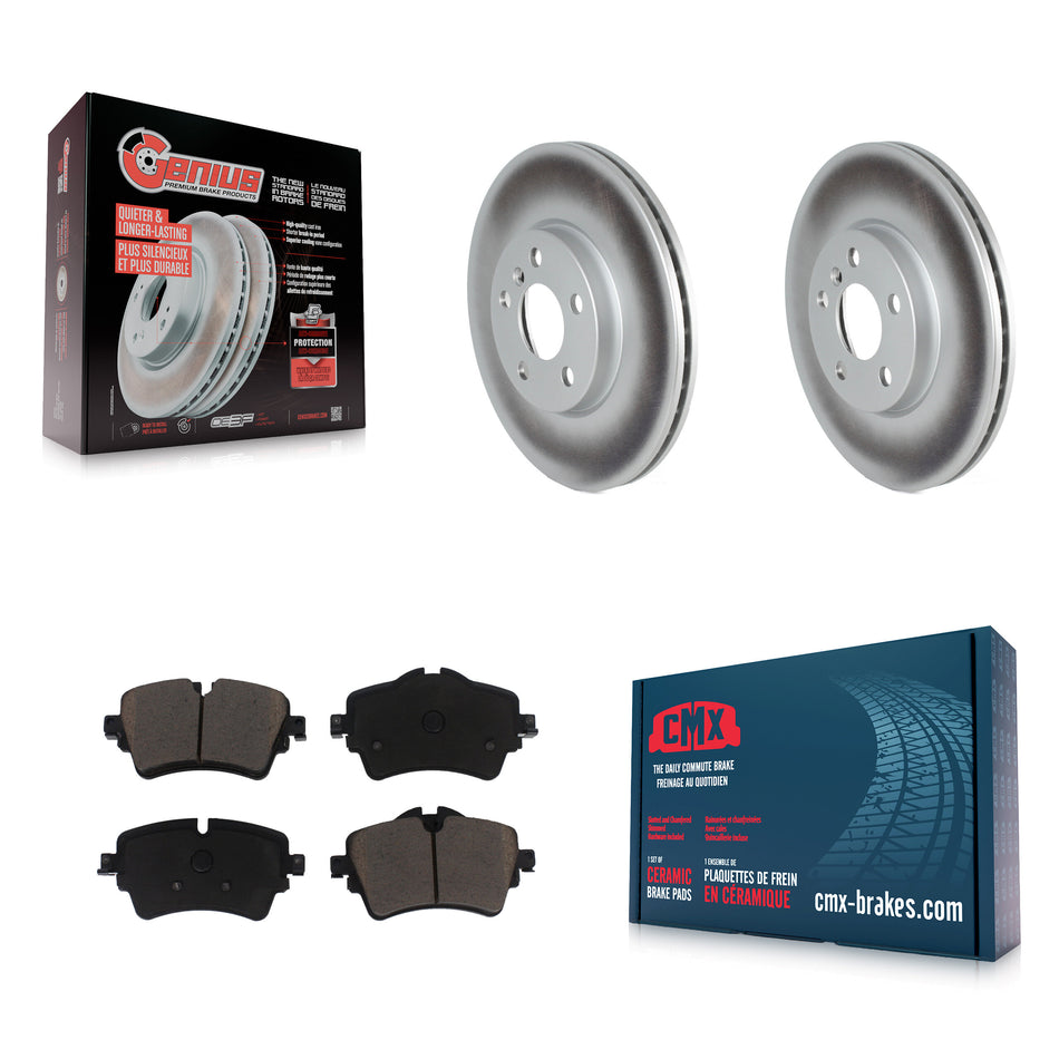 Front Coated Disc Brake Rotors And Ceramic Pads Kit For 2022 Mini Cooper S KGC-103662
