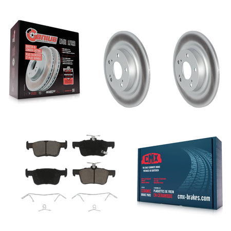 Rear Coated Disc Brake Rotors And Ceramic Pads Kit For 2024 Acura Integra 1.5L KGC-103683