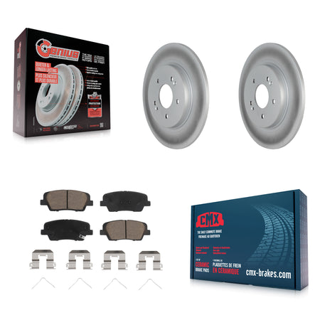 Rear Coat Brake Rotor Ceramic Pad Kit For Hyundai Santa Fe With Dual Piston Front Caliper KGC-103695